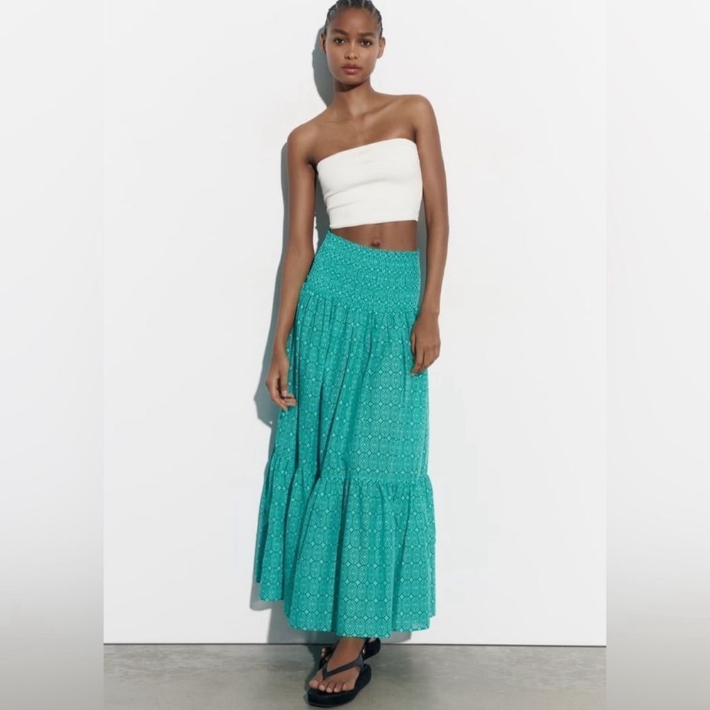 Zara | Long Printed Skirt